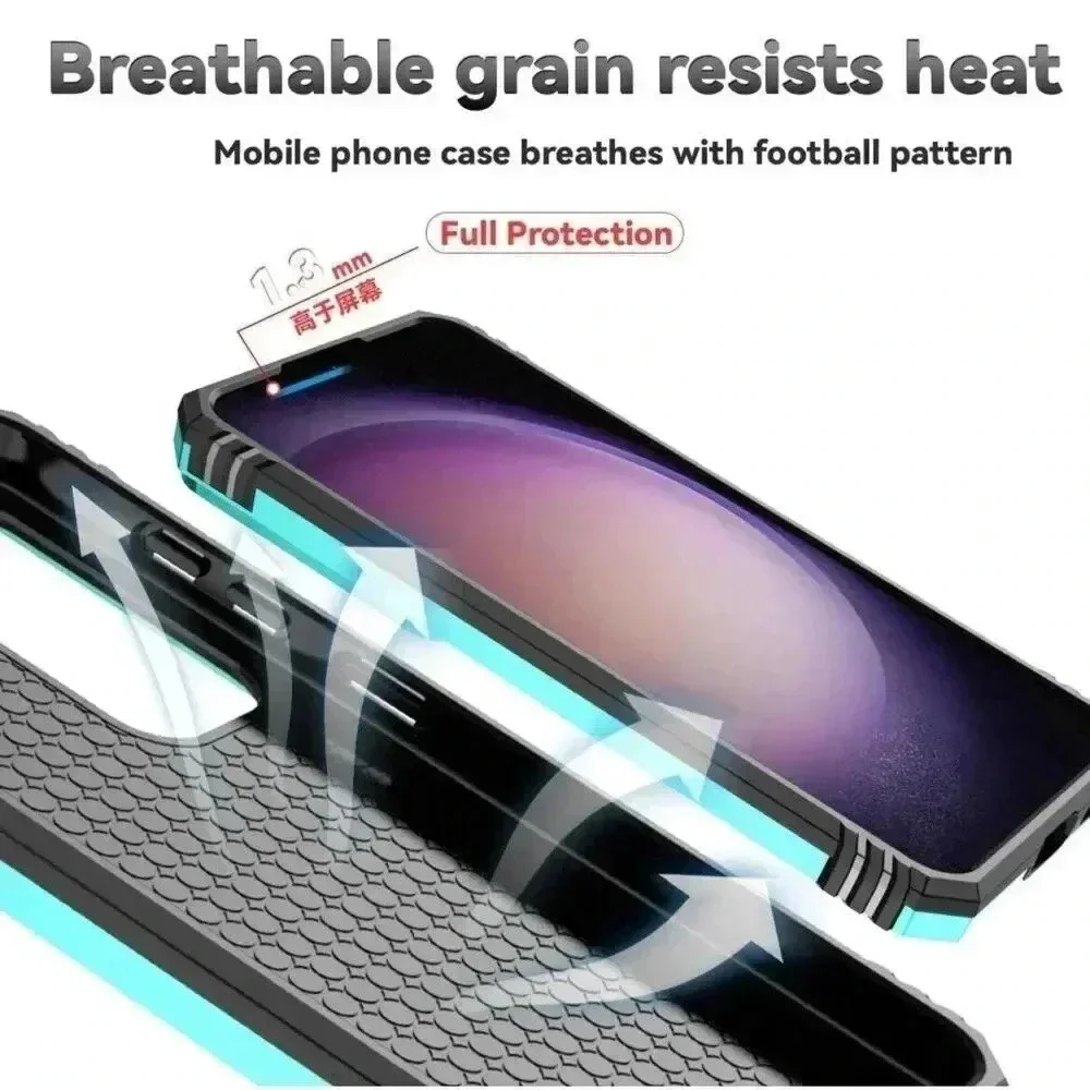 M MAIKEZI Ring Stand Case For Samsung Galaxy S24 Screen Protector‎ Camera Cover